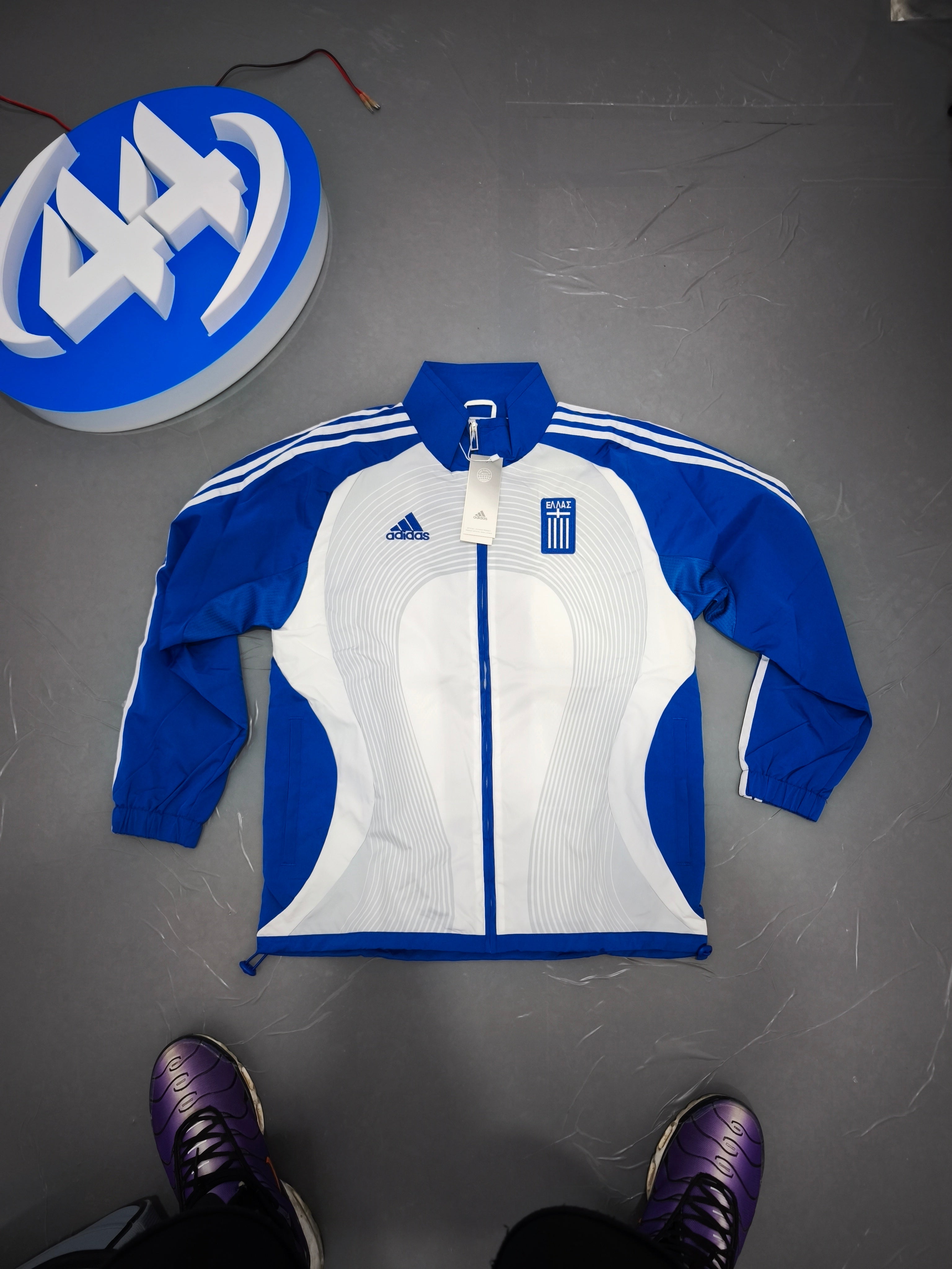 Adidas Greece National Team Jacket Blue/White – New with Tags 🇬🇷